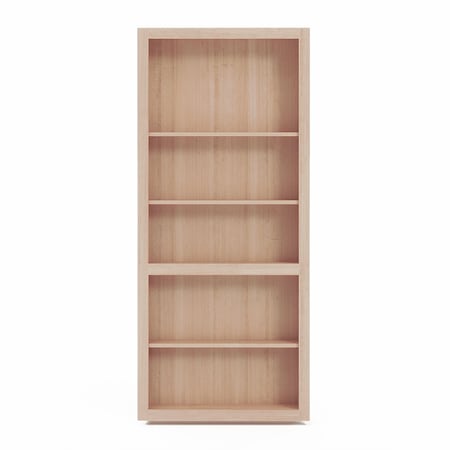 Invisidoor Cherry Flush Mount 32 in. x 80 in. Unfinished Assembled Bookcase Door ID.BC32.CH